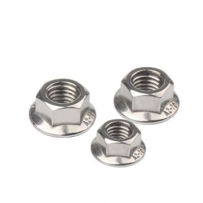 304 M8 Hex Lock Din6923 Auto-verrouillage Hexagon Flange Noix avec traitement de surface simple