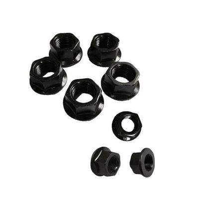 Noix de flange hexagonale galvanisée en acier au carbone pour l'industrie lourde selon la norme DIN