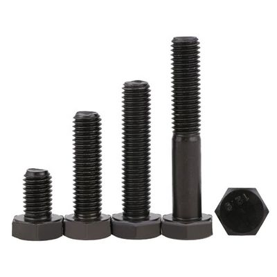 Longueur 20mm-300mm H.D.G Grade 8.8 DIN 933 DIN 931 Boulons à tête hexagonale à haute traction en oxyde noir