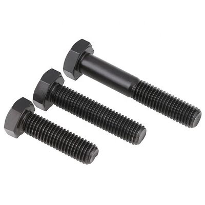 Longueur 20mm-300mm H.D.G Grade 8.8 DIN 933 DIN 931 Boulons à tête hexagonale à haute traction en oxyde noir