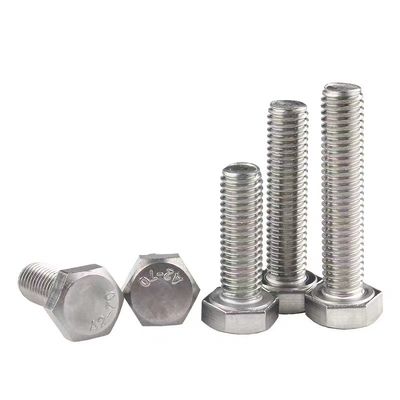 Boulons et écrous hexagénaires en acier inoxydable DIN933 SS304 A2-70 M6 M8 M10 M12 M16