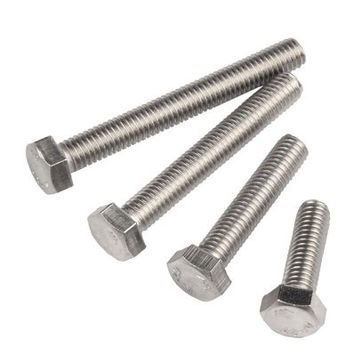 Boulons et écrous hexagénaires en acier inoxydable DIN933 SS304 A2-70 M6 M8 M10 M12 M16