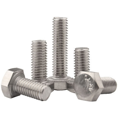 Boulons et écrous hexagénaires en acier inoxydable DIN933 SS304 A2-70 M6 M8 M10 M12 M16