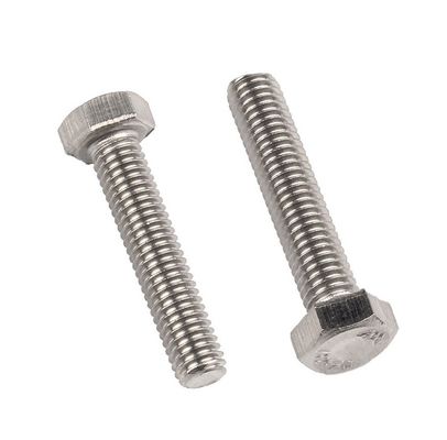 Boulons et écrous hexagénaires en acier inoxydable DIN933 SS304 A2-70 M6 M8 M10 M12 M16