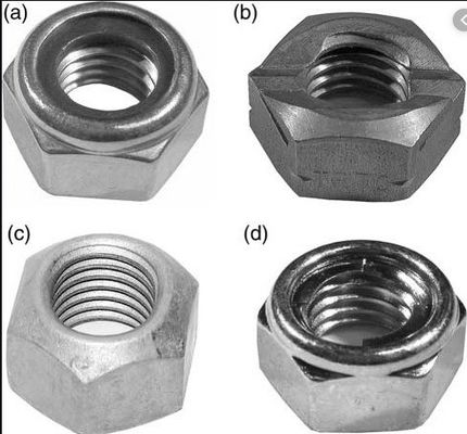 Finition en zinc jaune-chromatée M8 M10 M12 M16 Noix de verrouillage tout métal pour la norme DIN