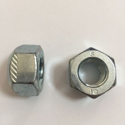 Finition en zinc jaune-chromatée M8 M10 M12 M16 Noix de verrouillage tout métal pour la norme DIN