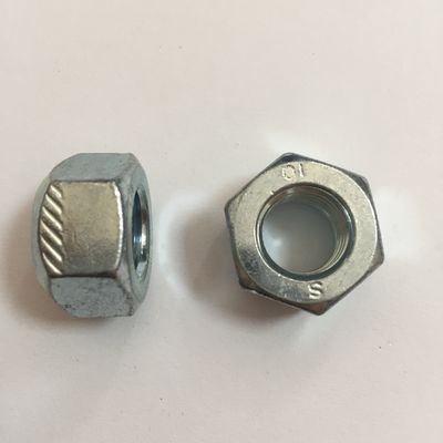 Finition en zinc jaune-chromatée M8 M10 M12 M16 Noix de verrouillage tout métal pour la norme DIN