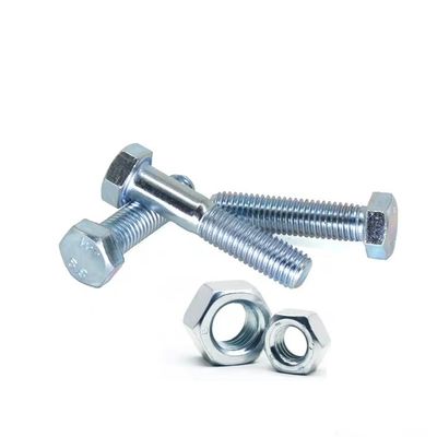 Fabrication de boulons hexaboliques ZP de qualité 4.8/8.8/10.9/12.9 métal DIN933 DIN931 avec finition en zinc
