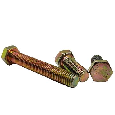 Fabrication de boulons hexaboliques ZP de qualité 4.8/8.8/10.9/12.9 métal DIN933 DIN931 avec finition en zinc