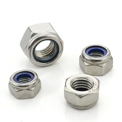 DIN985 DIN982 Galvanisé M8 M10 M12 Nylon Insert Lock Nut Finition métrique à l'oxyde noir