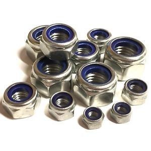 DIN985 DIN982 Galvanisé M8 M10 M12 Nylon Insert Lock Nut Finition métrique à l'oxyde noir