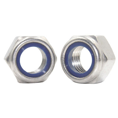 DIN985 DIN982 Galvanisé M8 M10 M12 Nylon Insert Lock Nut Finition métrique à l'oxyde noir