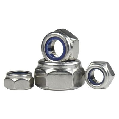Noix de verrouillage en nylon hexagonale recouverte de zinc DIN982 ISO7040 Grade 4.8/6.8/8.8 pour l'industrie
