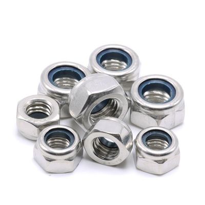 Noix de verrouillage en nylon hexagonale recouverte de zinc DIN982 ISO7040 Grade 4.8/6.8/8.8 pour l'industrie