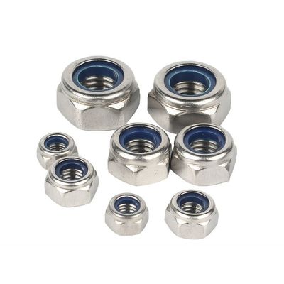 Noix de verrouillage en nylon hexagonale recouverte de zinc DIN982 ISO7040 Grade 4.8/6.8/8.8 pour l'industrie