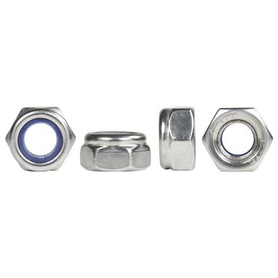 Noix de verrouillage en nylon hexagonale recouverte de zinc DIN982 ISO7040 Grade 4.8/6.8/8.8 pour l'industrie