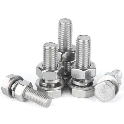 M36 Din933 Din934 Fermeture hexagonale en acier inoxydable et écrousse avec zinc blanc.Zinc jaune. HDG
