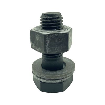 M36 Din933 Din934 Fermeture hexagonale en acier inoxydable et écrousse avec zinc blanc.Zinc jaune. HDG
