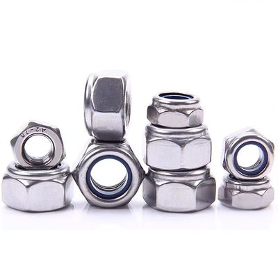 Zinc direct jaune-chromate plaqué DIN982 Hexagon Noix arrière avec nylon auto-verrouillage Noix