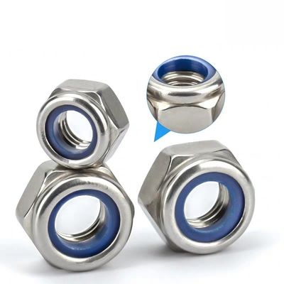 Zinc direct jaune-chromate plaqué DIN982 Hexagon Noix arrière avec nylon auto-verrouillage Noix