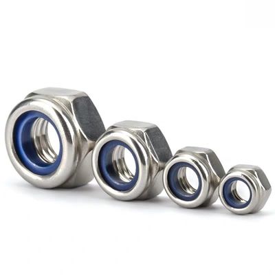 Zinc direct jaune-chromate plaqué DIN982 Hexagon Noix arrière avec nylon auto-verrouillage Noix
