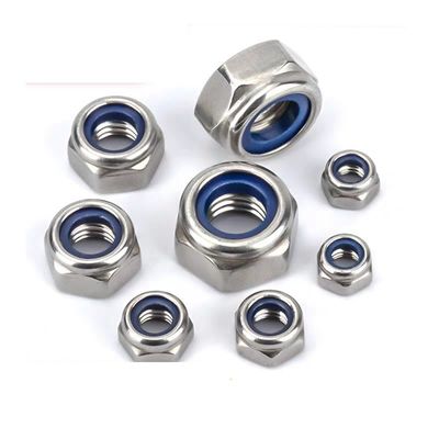 Zinc direct jaune-chromate plaqué DIN982 Hexagon Noix arrière avec nylon auto-verrouillage Noix