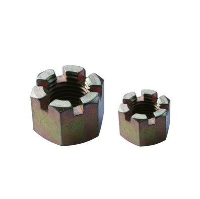Noix à fente Din 935 M4 Flange Fermeture ronde Hexagon Fente Noix de château pour la demande du client