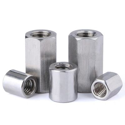 Type de filetage DIN6334 Noix d'accouplement hexagonale longue enduite en zinc pour DIN/GB/ISO