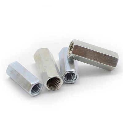 Type de filetage DIN6334 Noix d'accouplement hexagonale longue enduite en zinc pour DIN/GB/ISO