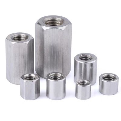 Type de filetage DIN6334 Noix d'accouplement hexagonale longue enduite en zinc pour DIN/GB/ISO