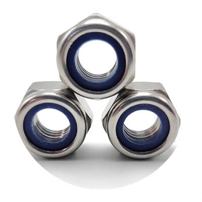 Système de mesure métrique en acier inoxydable Nylon Insert Lock Nut DIN985
