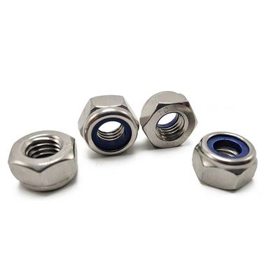 Système de mesure métrique en acier inoxydable Nylon Insert Lock Nut DIN985