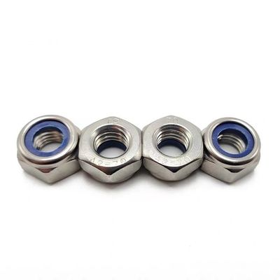 Système de mesure métrique en acier inoxydable Nylon Insert Lock Nut DIN985