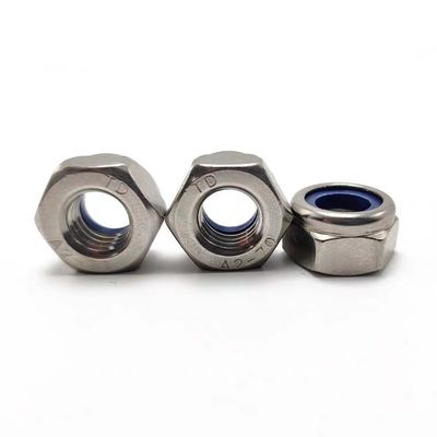 Système de mesure métrique en acier inoxydable Nylon Insert Lock Nut DIN985