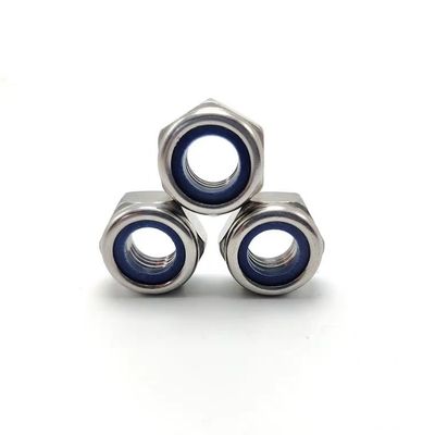 Système de mesure métrique en acier inoxydable Nylon Insert Lock Nut DIN985
