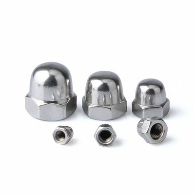 M6 Noix de capuche de flange à dôme La plus haute durée de paiement de l'industrie lourde T/T pour les capuchons de bout en acier inoxydable