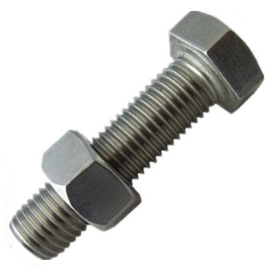 M30 Ensemble de boulons et écrous hexagénaires de haute traction de qualité 8.8 en acier au carbone/inoxydable