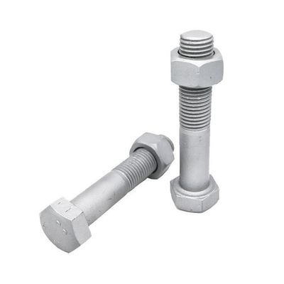 DIN Standard Hebei Fastener HDG galvanisé à chaud boulon hexagonale et écrous avec zinc jaune
