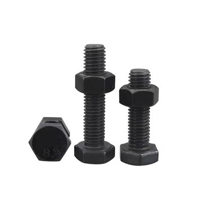 Oxyde noir certifié ISO9001 M2-M30 Noix hexagonale DIN934 Noix et boulon pour la construction