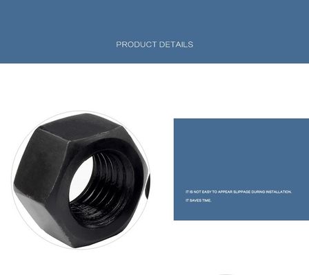 Oxyde noir certifié ISO9001 M2-M30 Noix hexagonale DIN934 Noix et boulon pour la construction