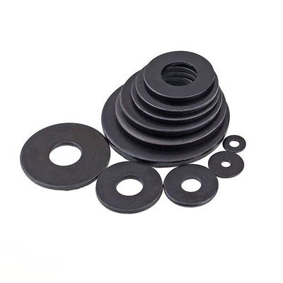Écroues épaissis DIN125 en cuivre plat en aluminium plat pour laveuses métalliques au zinc noir