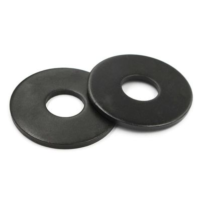 Écroues épaissis DIN125 en cuivre plat en aluminium plat pour laveuses métalliques au zinc noir