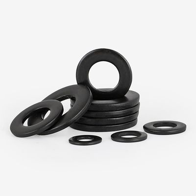 Écroues épaissis DIN125 en cuivre plat en aluminium plat pour laveuses métalliques au zinc noir