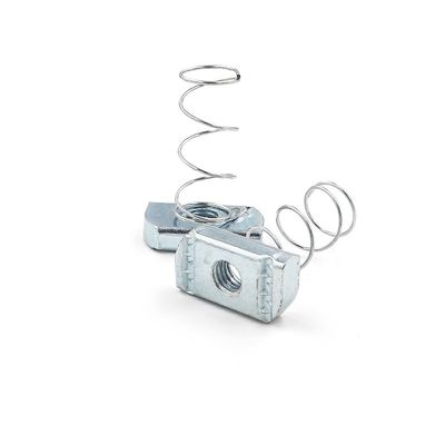 M6 M8 M10 T Noix de ressort de canal zincée pour support de ressort long dans le système de mesure métrique