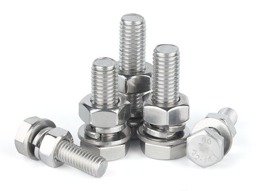 Matériel en acier inoxydable boulons écrous DIN933 avec zinc clair et de qualité SUS304