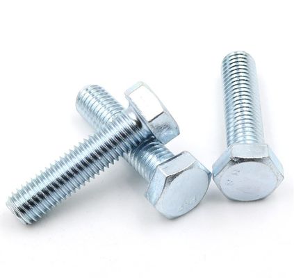 4.8 8.8 10.9 12.9 DIN933 931 Boulon hexagonale avec finition en zinc et certification ISO9001