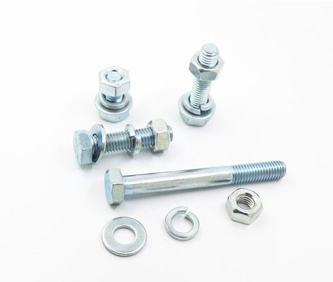 4.8 8.8 10.9 12.9 DIN933 931 Boulon hexagonale avec finition en zinc et certification ISO9001