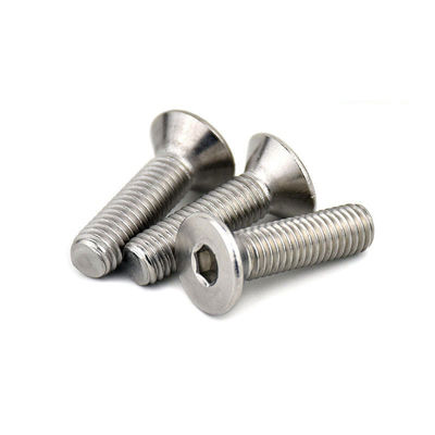 Scoupe de tête anti-enfoncement à prise hexagonale en zinc blanc sur mesure DIN7991 pour l'industrie