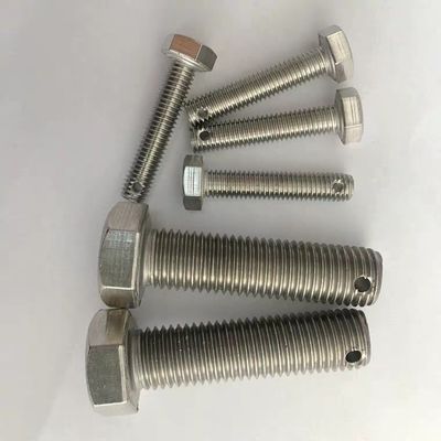 Boulon hexagonale avec trou pour broche de cotter dans le milieu de la tête ou de l'extrémité M3-M100