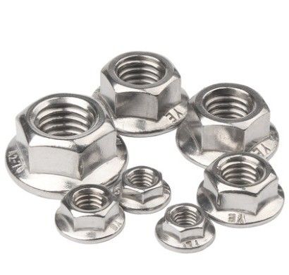304 M8 Hex Lock Din6923 Auto-verrouillage Hexagon Flange Noix avec traitement de surface simple